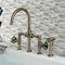 Kingston Brass KS2333RKX Bridge Kitchen Faucet with Brass Sprayer, Antique Brass KS2333RKX - alternate 2
